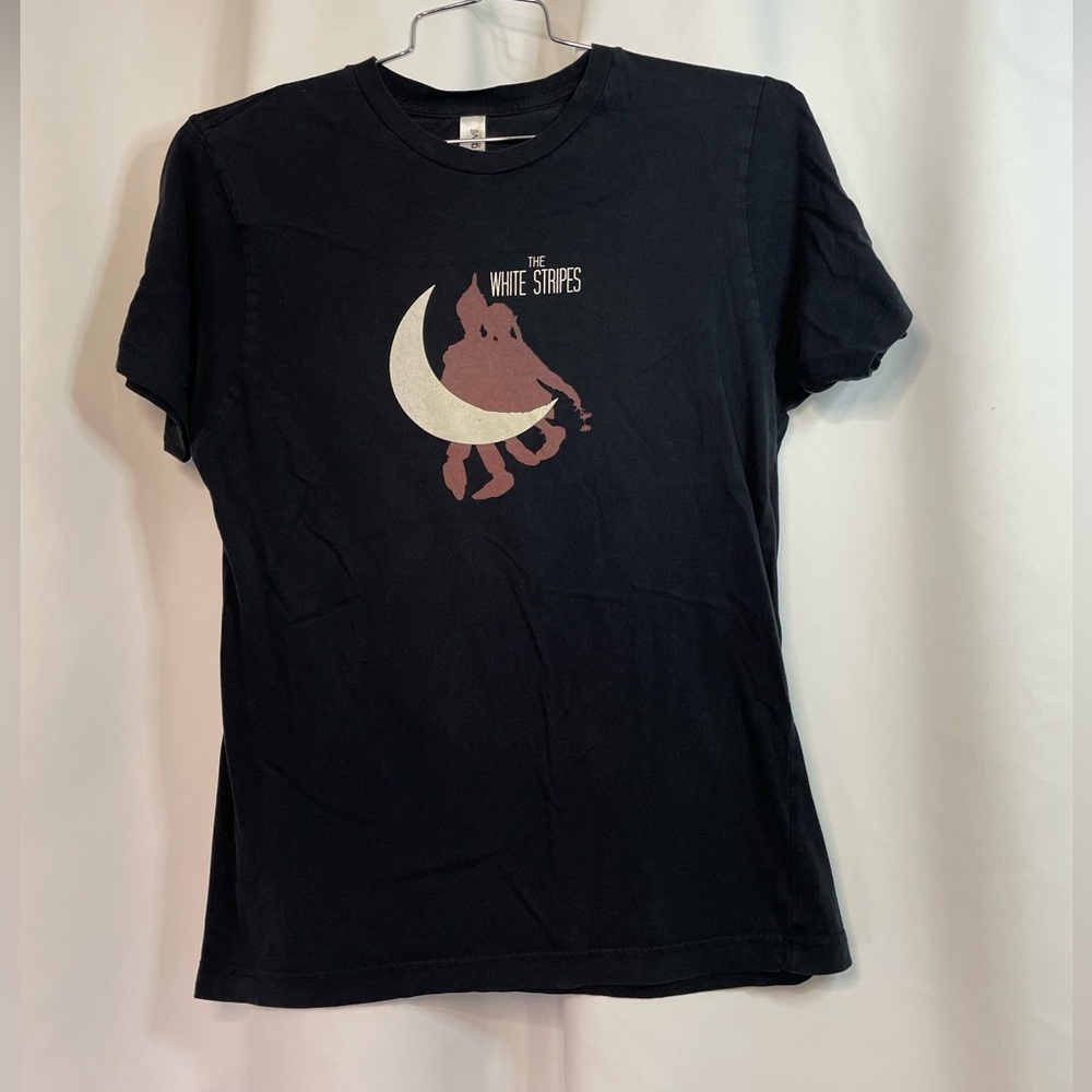 Anvil black The White Stripes White Moon paper moon graphic band tee sz M